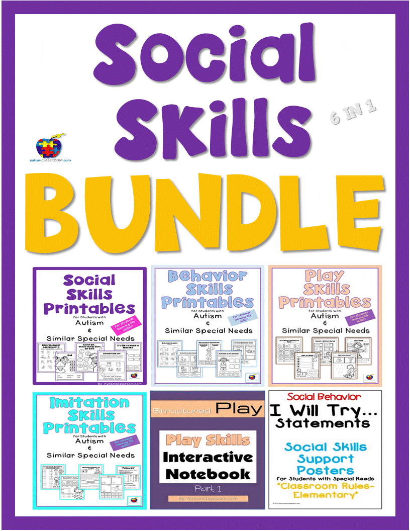 Social Skills Bundle Autism Support Special Educations Ideas