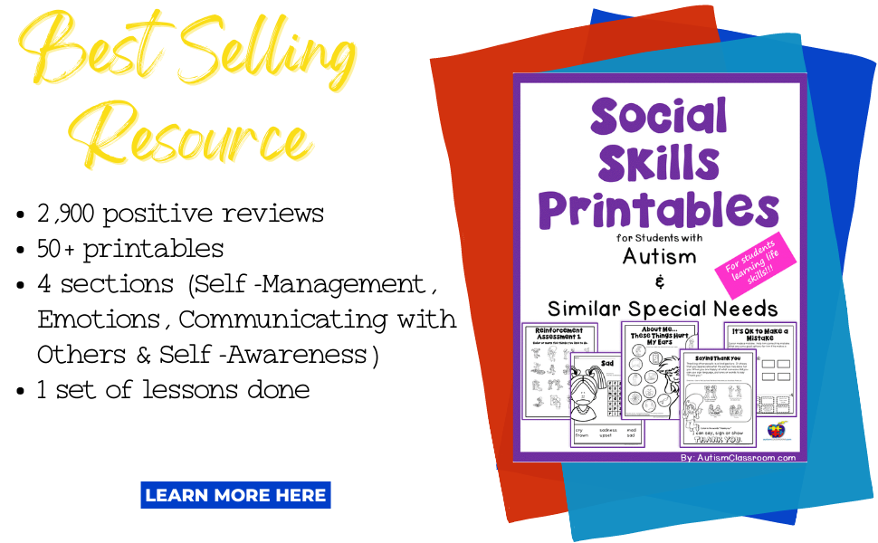 workbook Social skills for autism student